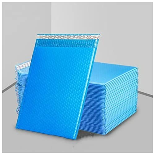 Luftpolsterumschläge Bubble Mailer Große Größe Poly Bubble Mailer Selbstdichtung Gepolsterte Umschläge Geschenkbeutel Farbe Verpackung Umschlag Taschen for Buch Luftpolsterumschläge(Blue 28x37cm) von HZWMQDLF