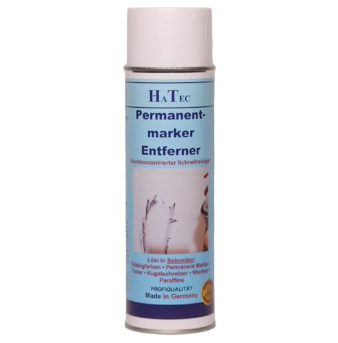 HaTec Permanent Marker Entferner Spray 500ml, Permanent Marker Entferner, Kugelschreiber Entferner, Tonerentferner von HaTec