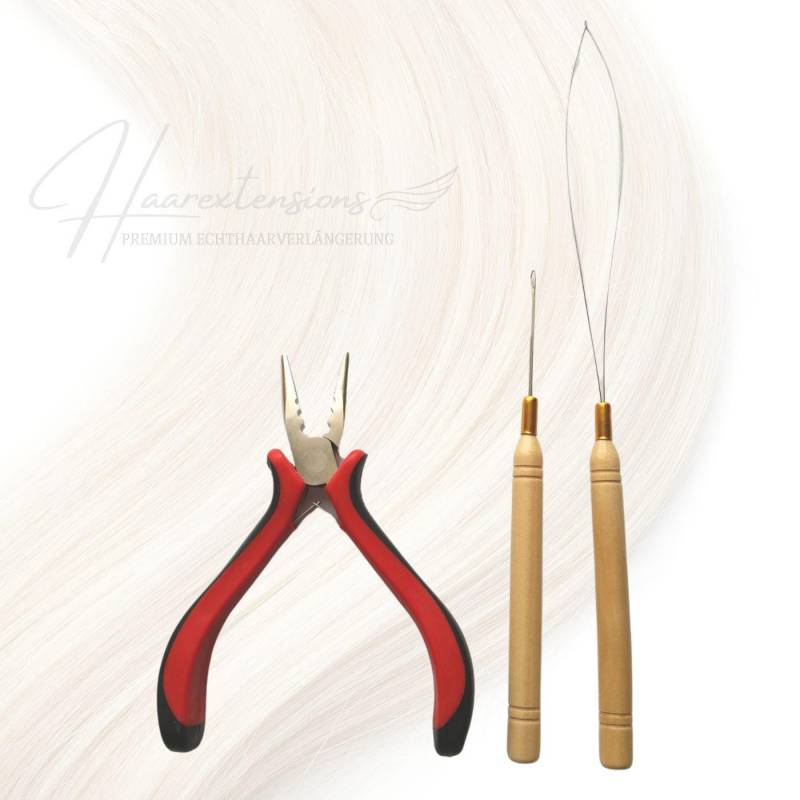 Haar Extensions Zange - Werkzeug Zubehör Anfänger Set Für Micro | Nano Ring Haarverlängerung. Auch Ideal Tressen & Crotchet Extensions von Haarextensions