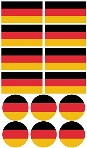 28 Aufkleber der deutschen Flagge. Aufkleber für Fahrräder, Motorräder, Zubehör (DEUTSCHLAND) von Haberdashery Online