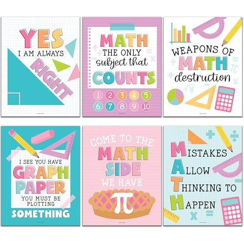 Hadley Designs Bunte Pastell-Motivationsposter für Mathematik von Hadley Designs