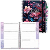 Häfft® Verlag Schülerkalender Premium August 2024 - Juli 2025 Dark Bloom von Häfft® Verlag