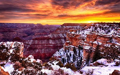 Amerika Die Schöne Landschaft Des Grand Canyon Winter Diy 5D Diamond Painting By Number Unique Kits Home Wall Decor Crystal Strass Wall Decor von Haeran River