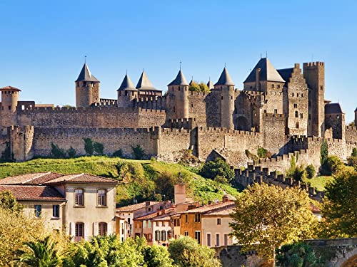 Haeran River Frankreich Carcassonne Castle Diy 5D Diamond Painting By Number Unique Kits Home Wall Decor Crystal Strass Wall Decor von Haeran River