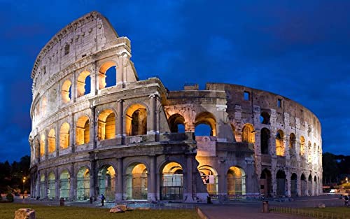 Haeran River Full Drill Colosseum Night Flavian Amphitheater Diy 5D Diamond Painting By Number Unique Kits Home Wall Decor von Haeran River