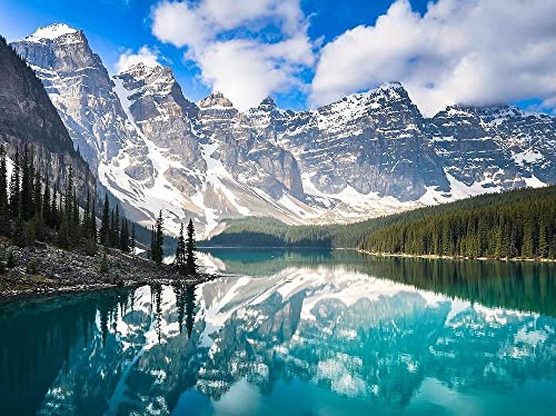 Haeran River Rocky Mountain Lake Louise Diy 5D Diamond Painting By Number Unique Kits Home Wall Decor Crystal Strass Wall Decor von Haeran River