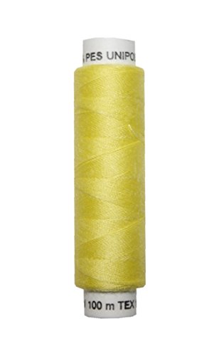 Hagal Nähmaschinen Nähgarn 100 m Polyester UNIPOLY 14x2 gelb (0164) von Hagal