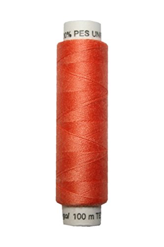Hagal Nähmaschinen Nähgarn 100 m Polyester UNIPOLY 14x2 orange (0222) von Hagal