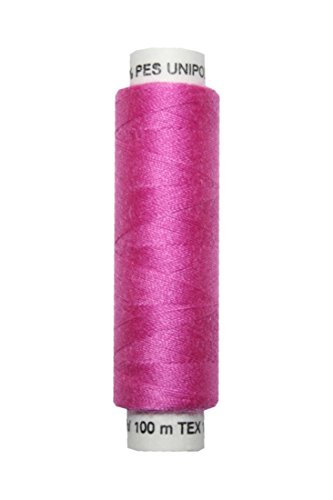 Hagal Nähmaschinen Nähgarn 100 m Polyester UNIPOLY 14x2 pink (0437) von Hagal
