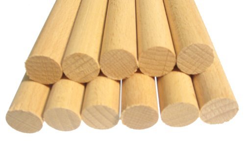 Hagspiel Rundstäbe, 10 Stk. Rundstäbe Holz Buche 5 mm 100 cm lang, glatt Hagspiel Rundstäbe, 10 Stk. Rundstäbe Holz Buche 5 mm 100 cm lang, glatt von Hagspiel