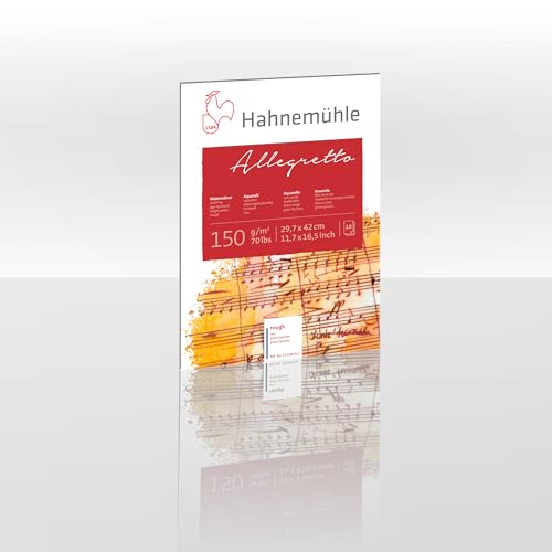 Aquarellblock Allegretto fein rau 150g/m², DIN A3, 10Blatt von Hahnemühle