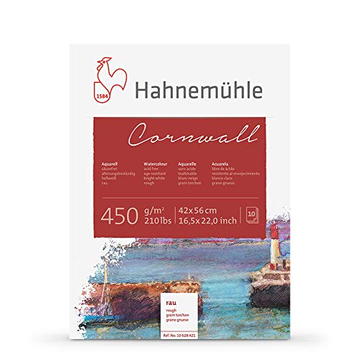 Aquarellblock Cornwall rau 450g/m², 42x56cm, 10Blatt von Hahnemühle