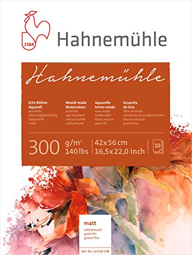 Aquarellblock Hahnemühle" matt, 300g/m², 42x56cm, 10Blatt" von Hahnemühle