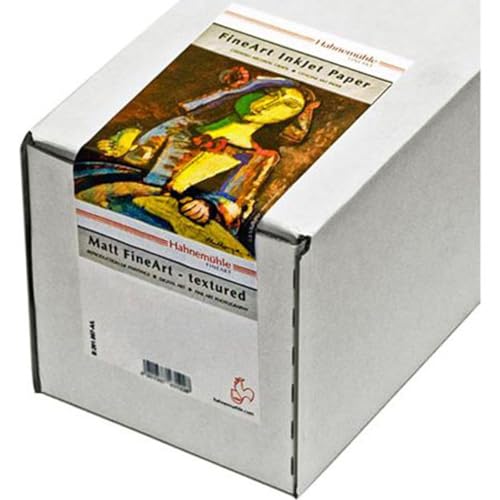 Hahnemühle 10643121 Digital FineArt German Etching Papier, 310 g/m², 44 Zoll Rolle, 1118 mm x 12 m, weiß von Hahnemühle