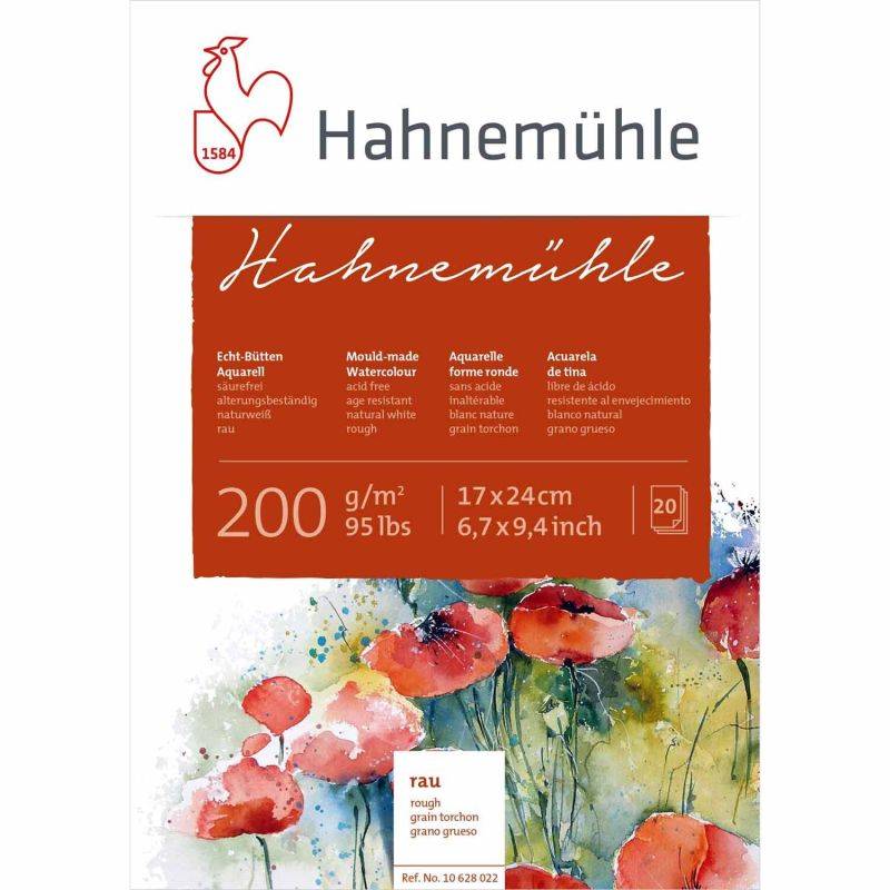 Aquarellblock rau 200g/m² 20 Blatt von Hahnemühle