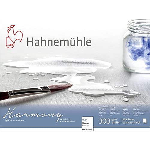 Hahnemühle Harmony Watercolour, rau, 30 x 40cm, 300 g/m², naturweiß, 12 Blatt von Hahnemühle