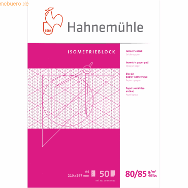 Hahnemühle Isometrieblock A4 80/85g/qm 50 Blatt von Hahnemühle