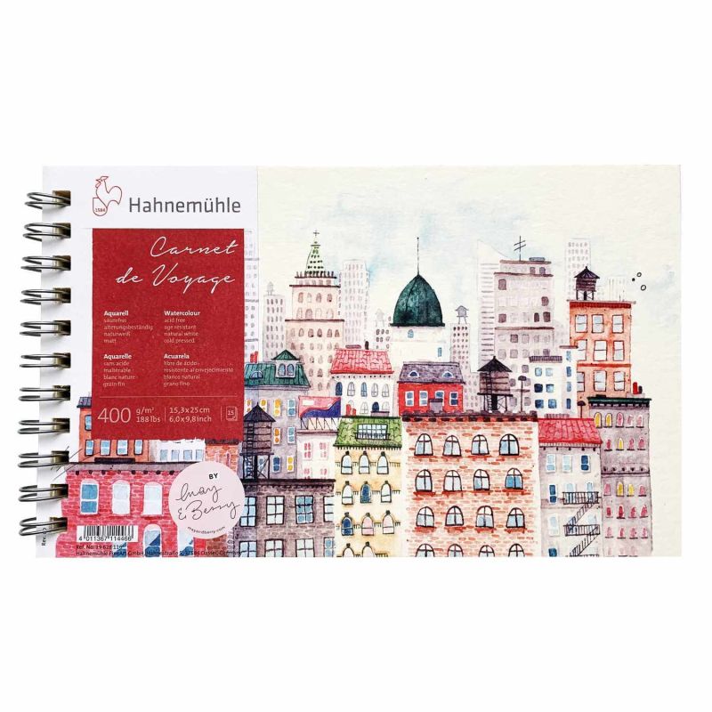 Hahnemühle Carnet Aquarellblock spiralisiert 400g/m² 15,3x25cm 15 Blatt Special Edition von May&Berry