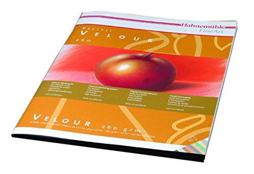 Hahnemühle Pastellpapier Velour, 36 x 48cm, weiß, 260g/m², 10 Blatt von Hahnemühle