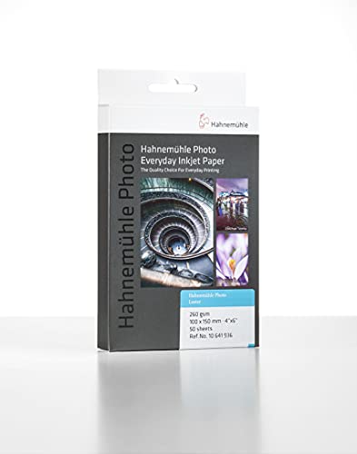 Hahnemühle Photo Luster, 260g/m², 100 x 150 mm, hellweiß, Photo Cards, 50 Blatt von Hahnemühle