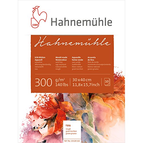 Hahnemuhle 300gsm Rough Watercolour Board block, 10 sheets, 30x40cm von Hahnemühle