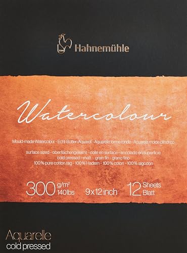 Hahnemuhle Collection Watercolor 300 Pad Cold Pressed 9x12 Inches 300gsm von Hahnemühle