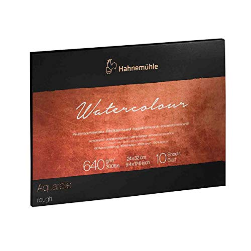 Hahnemuhle The Collection Aquarellblock, 100% Baumwolle, grob, 24 x 32 cm, 640 g/m² von Hahnemühle