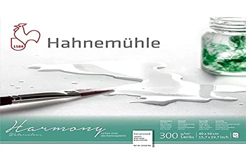 Harmony Aquarellfarbe, 300 g/m², Aquarellblock, satinierte Textur, 40 x 50 cm, 12 fls. von Hahnemühle