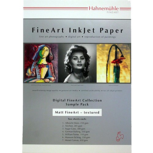 Matt Fine Art Textured SamplePack 7 Qualitäten, DIN A4, 14Blatt von Hahnemühle