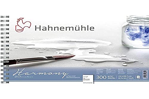 Hahnemühle Harmony Watercolour, rau, DIN A4, spiralisiert, 300g/m², naturweiß, 12 Blatt von Hahnemühle