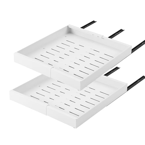 HaiYiZuhause Schubladenschienen 52 cm Tief mit Kleber ohne Bohren 2er-Pack Schubladen organizer ausziehbare Schublade Küche aus Kohlenstoffstahl Teleskopschublade erweiterbare Breite 32-52 cm, weiß HaiYiZuhause Schubladenschienen 52 cm Tief mit Kleber ohne Bohren 2er-Pack Schubladen organizer ausziehbare Schublade Küche aus Kohlenstoffstahl Teleskopschublade erweiterbare Breite 32-52 cm, weiß von HaiYiZuhause