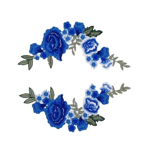 1 Paar Blumen-Stickerei-Aufnäher für Kleidung, Jeans, Dekoration, bestickte Applikationen, zum Aufnähen 1 Paar Blumen-Stickerei-Aufnäher für Kleidung, Jeans, Dekoration, bestickte Applikationen, zum Aufnähen von Haiki