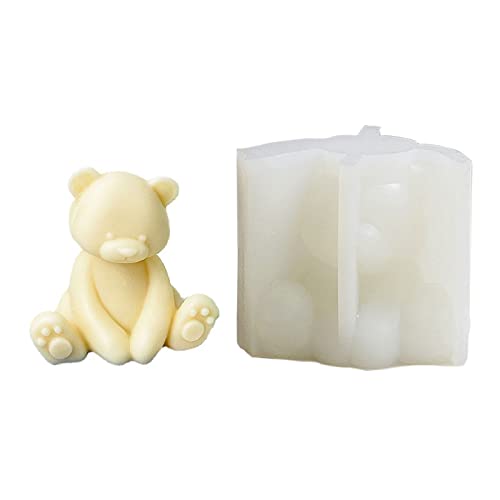 3D-Form sitzender Bär, Silikonform, handgefertigte Seifenform, Fondant, Süßigkeiten, Kuchendekorationswerkzeug 3D-Form sitzender Bär, Silikonform, handgefertigte Seifenform, Fondant, Süßigkeiten, Kuchendekorationswerkzeug von Haiki