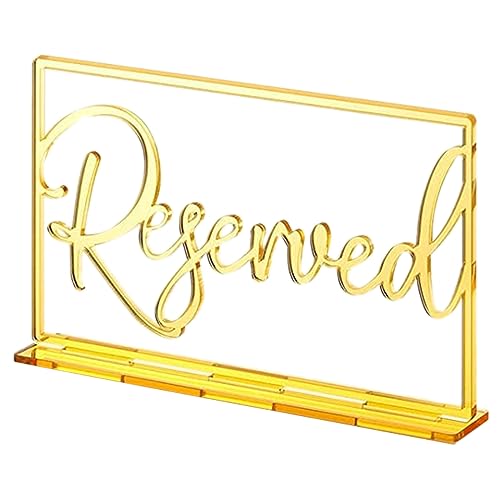 Elegante Acrylschilder mit Aufschrift "Reserved", stehend, für Hochzeiten, Veranstaltungen, Restaurants, Geschäfte, Büro, Hochzeitsschilder für Tische von Haiki