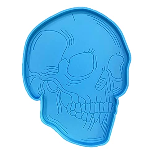 Harzformen Totenkopf-Untersetzer-Form für Epoxidharz, Silikonform, Epoxidharz-Form für Bastelarbeiten, Tassenmatten von Haiki