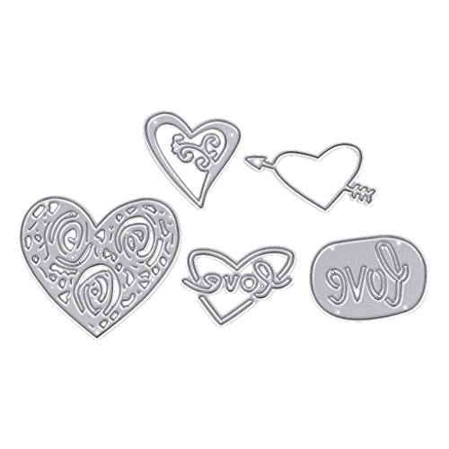 Metall-Stanzschablone, Herzform, Schablone, Scrapbooking, Album, Papier, Karte, Dekoration Metall-Stanzschablone, Herzform, Schablone, Scrapbooking, Album, Papier, Karte, Dekoration von Haiki