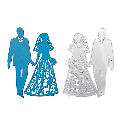 Stanzformen für Hochzeitspaare, Scrapbooking, Prägeschablonen für Bastelarbeiten, Hochzeitseinladungen, Kartenherstellung, Hochzeitsstanzformen, Metallstanzformen, Hochzeitseinladungen, Spitzenblumen, von Haiki