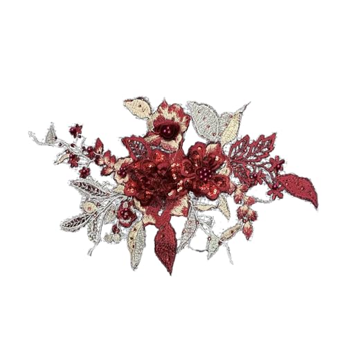 Stickerei-Spitzenapplikation zum Aufnähen, Blumenaufnäher, für Hochzeitskleid, Kleid, Kleidung, Jeans, Jacken, Röcke Stickerei-Spitzenapplikation zum Aufnähen, Blumenaufnäher, für Hochzeitskleid, Kleid, Kleidung, Jeans, Jacken, Röcke von Haiki