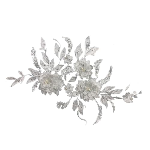 Stickerei-Spitzenapplikation zum Aufnähen, Blumenaufnäher, für Hochzeitskleid, Kleid, Kleidung, Jeans, Jacken, Röcke Stickerei-Spitzenapplikation zum Aufnähen, Blumenaufnäher, für Hochzeitskleid, Kleid, Kleidung, Jeans, Jacken, Röcke von Haiki