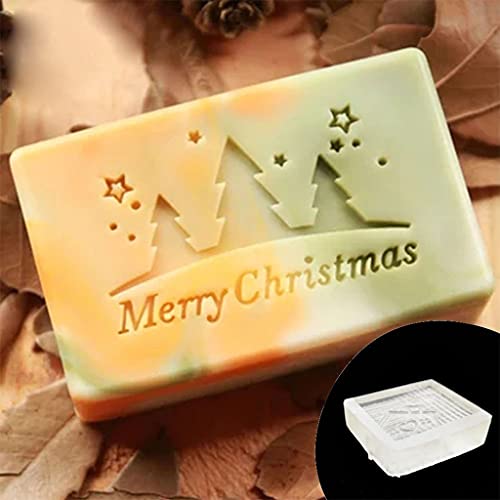 Weihnachtsmuster Acryl Seifenstempel Transparent Natürliche Abdrücke Stempel Natürliche Organische Handgemachte Seifenherstellung Zubehör Kleine Klar Acryl Weihnachten Stempelblock Für Karte von Haiki