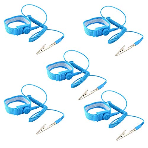 Hailege 5pcs Anti Static Wrist Strap ESD mit Clip Discharge Erdung Verhindern Sie statischen Schock von Hailege