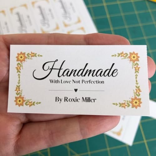 Personalisierte Quilt-Etiketten, individuelles Stoffetikett, personalisiertes Nähetikett, individueller Name, handgefertigt, Quilt-Etiketten, personalisiertes Aufnähen (12 Stück) von Hainadian