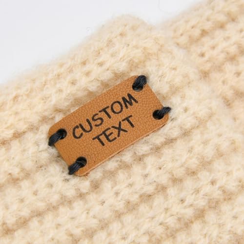 Personalisierte Stoffetiketten, personalisierte Etiketten für Strickartikel, handgefertigte Etiketten, gehäkelte Anhänger mit Nieten (50 Stück, 13 x 25 mm) von Hainadian