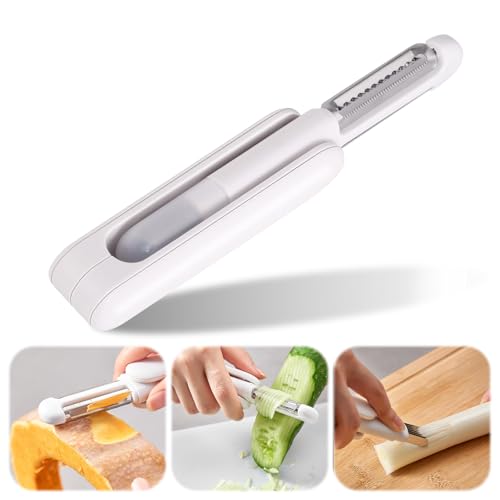 Hainue 3 in 1 Multifunctional Rotary Paring Knife,Sparschäler,Sparschäler Kann Geschält,Multifunktional Schäler Küche,Multifunktionaler Gemüseschäler Geeignet für Küche,Obst,Kartoffeln,Gemüse von Hainue