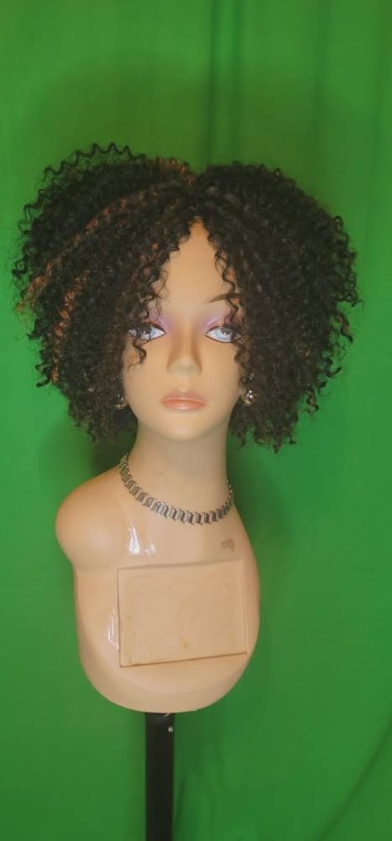 Neue Handgefertigte Boho Curl Crochet Perücke Farbe #1B/30 von HairProphecyWigShop