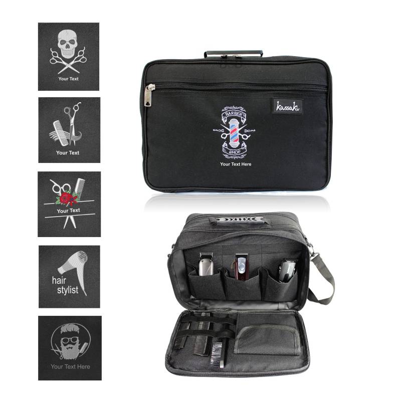 Personalisierte Friseur Barber Kit Tasche Individuelle Mobile Ausrüstung Gestickte Werkzeug Tragetasche von HairdressingPouches