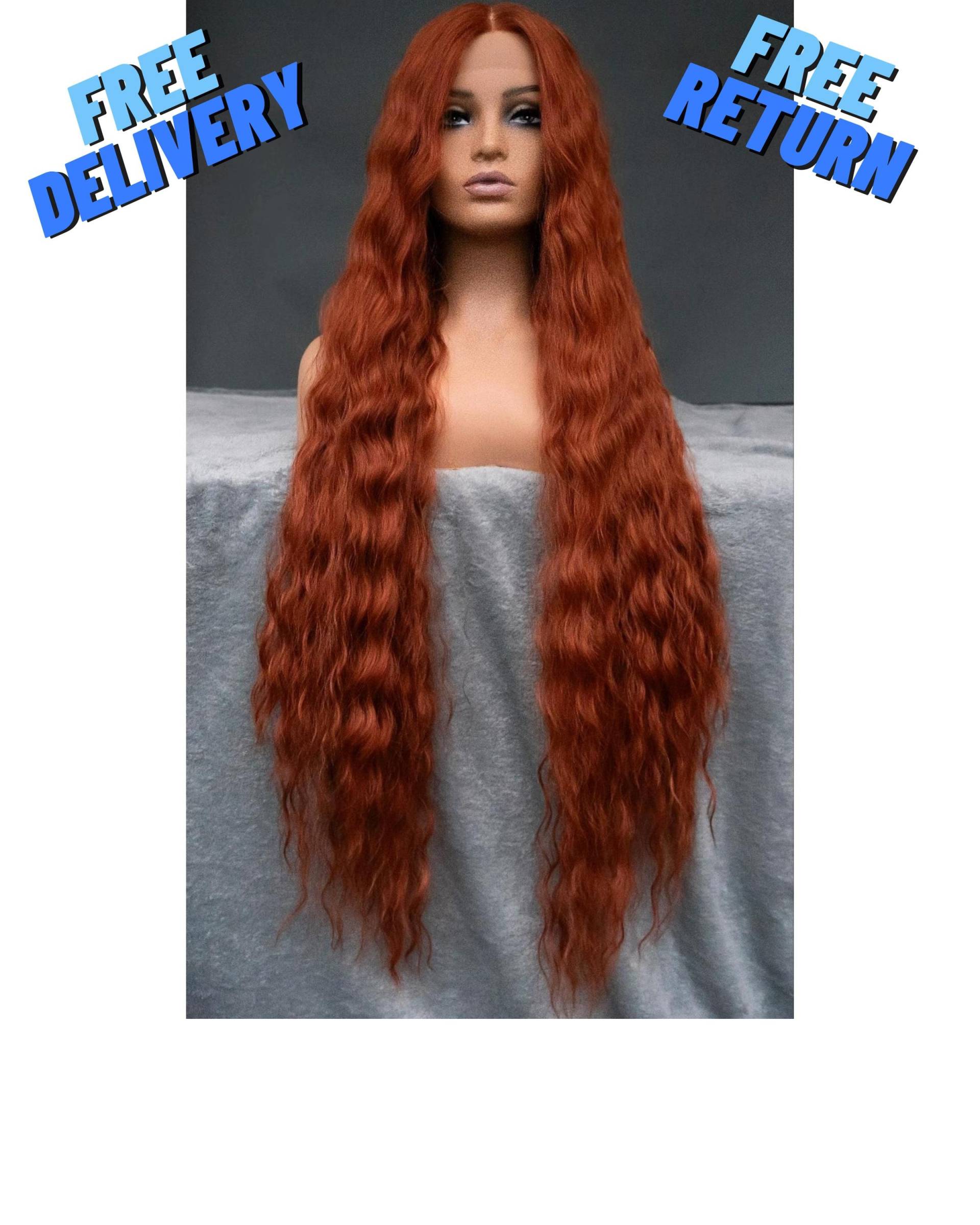 42 Zoll, Lace Front Perücke, Ziehen Sie Königin Perücken Für Frauen, Cosplay Rote Schwarze Weiße von HairyBerrysWigs