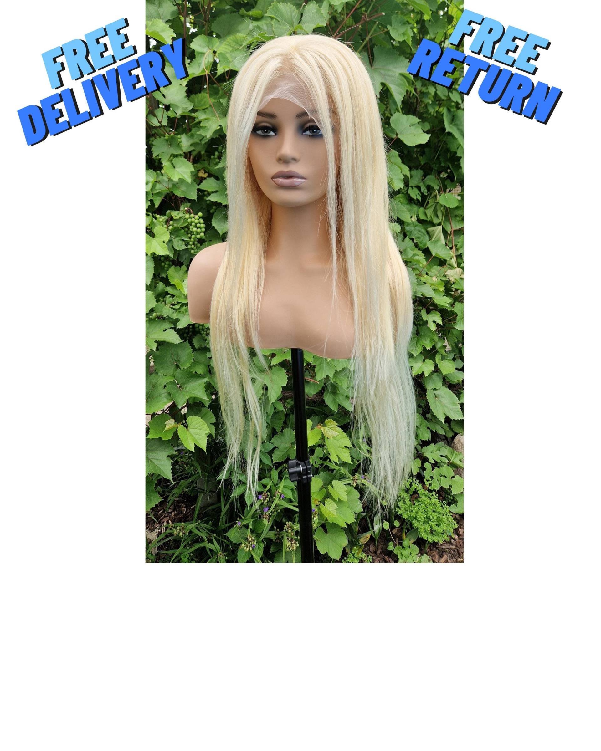 Echthaar-Perücke, Lace Front Perücke, Perücken, Haar, Ziehen Sie Königin Perücken Für Frauen, Platin Blonde Weiße Barbie Perücke von HairyBerrysWigs