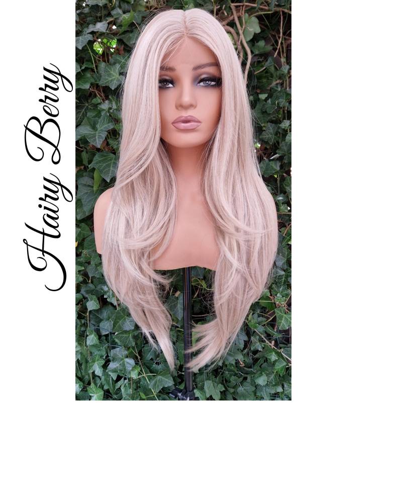 Lace Front Perücke, Ziehen Sie Königin Platin Blonde Cosplay Perücken Für Schwarze Frauen, Weiße Lange Perücke von HairyBerrysWigs