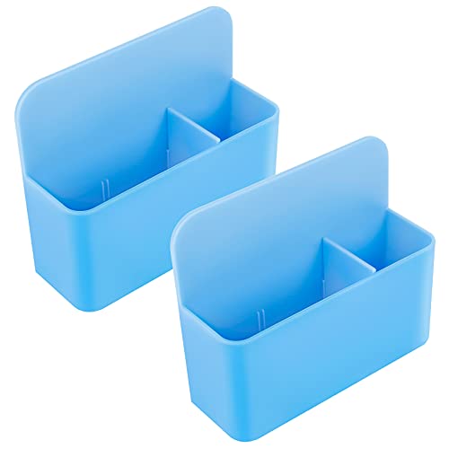 Haisheng 2 Stück Magnetisch Marker Halter Whiteboard Stifthalter magnetische Oberflächen für Whiteboard Halterung Kühlschrank Spind Schreibtisch-Organizer Aufbewahrungsbox Radiergummi Halterung (Blau) von Haisheng